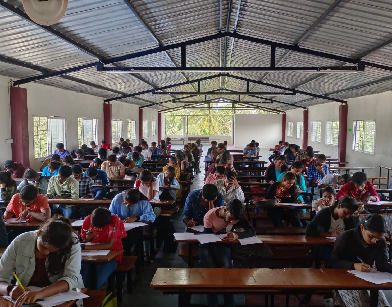 Gnana Bindhu DCET Mock Examination Hall Packed with Students